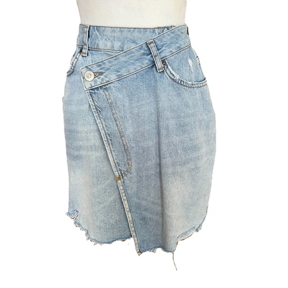 BDG Denim Mini Wrap Skirt - Picture 3 of 5